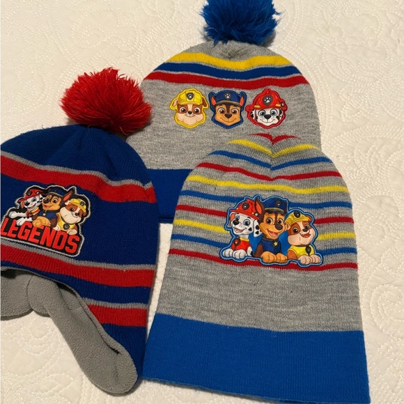 Paw Patrol Colorful Kids' Beanie 3 hat Set - toddler 3-5T - Picture 3 of 3